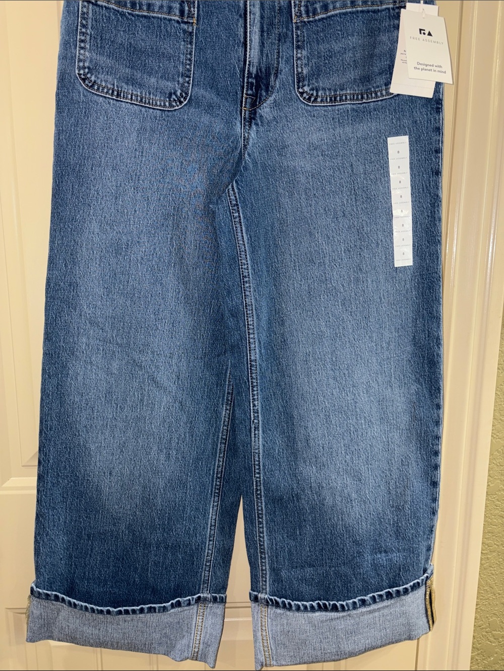 Women’s Wide Leg High Waisted Jeans by Free Assembly Brand. NWT! - Picture 7 of 16